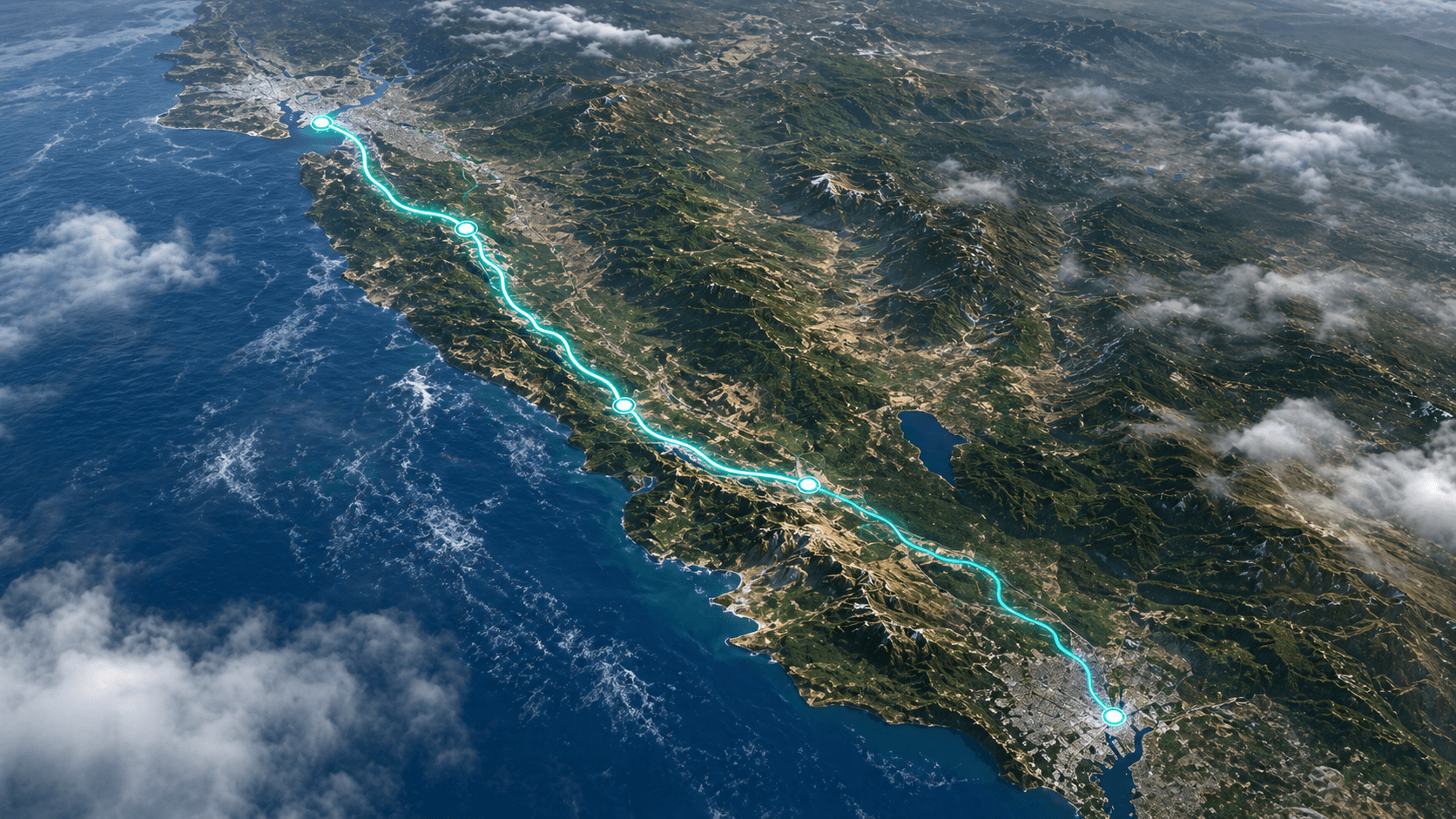 Travel route animations